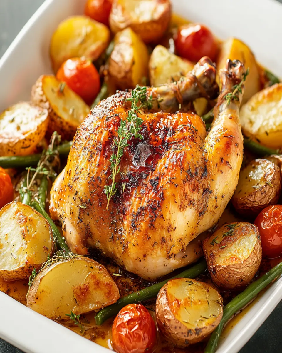 Sheet Pan Baked Chicken and Potatoes Recipe First Image First Image