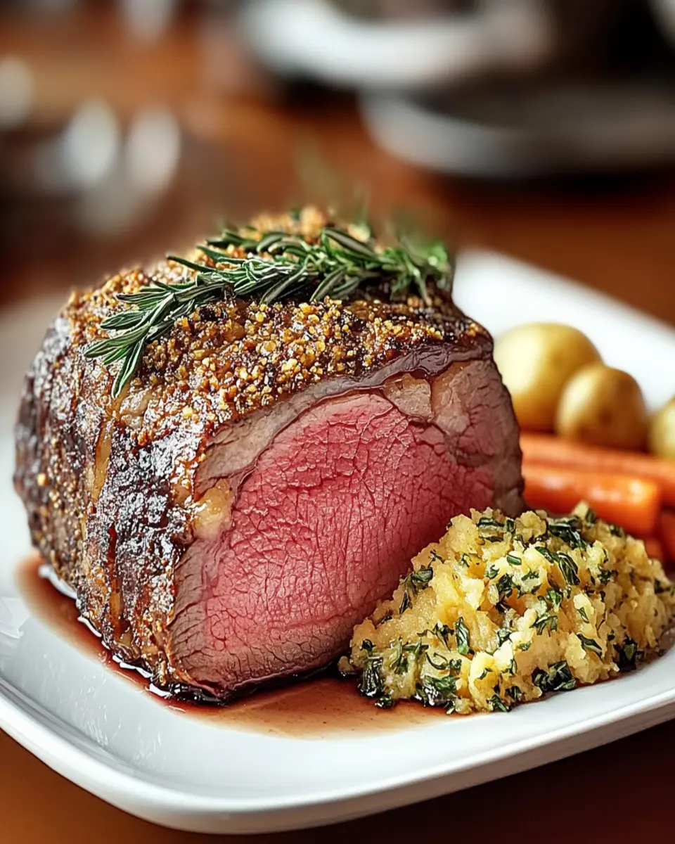 Savory Prime Rib Roast with Rosemary and Thyme Recipe First Image First Image