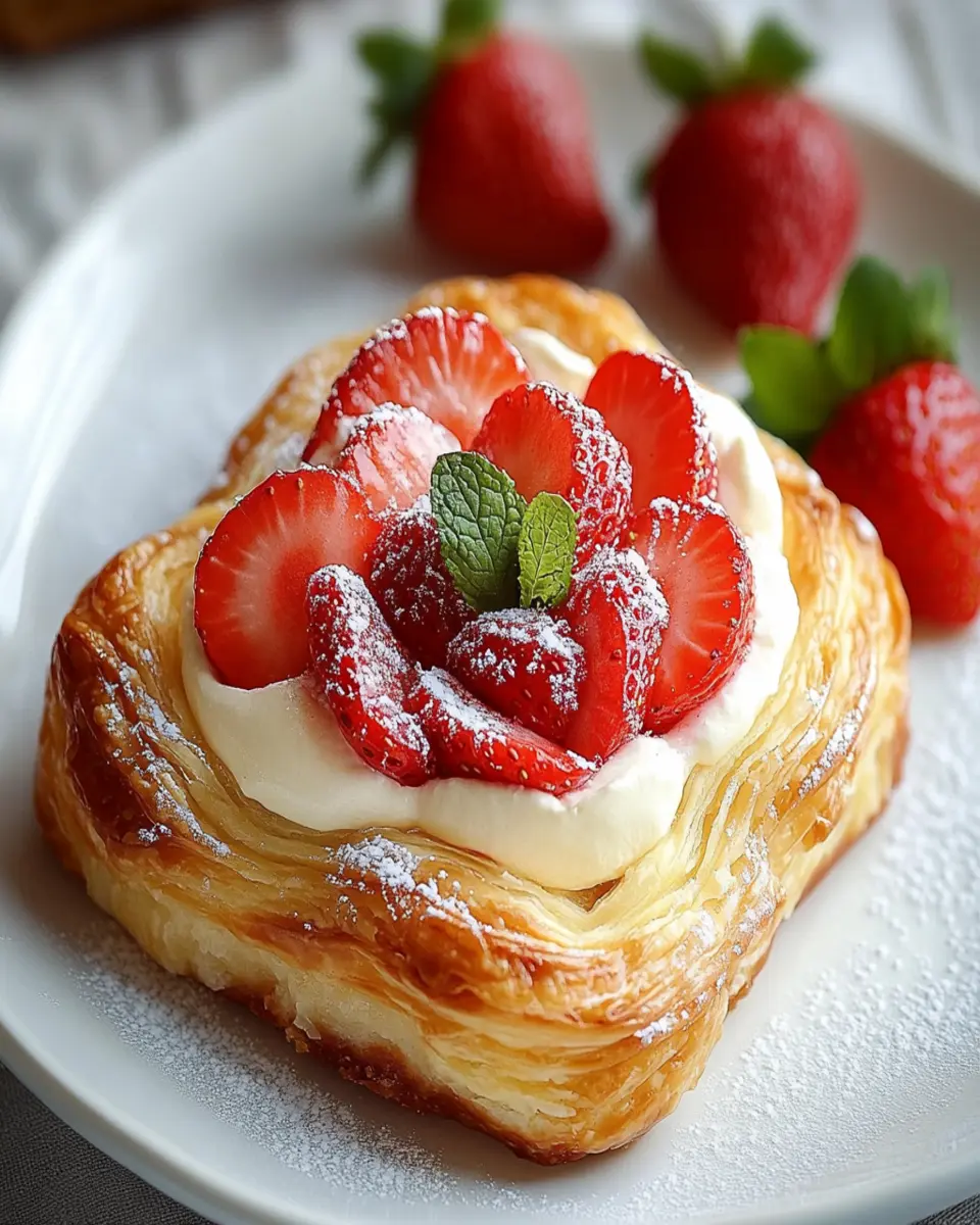 Strawberry Cream Danish – Easy Delicious Pastry Recipe First Image First Image