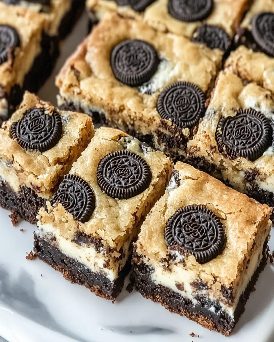 Oreo Cookies & Cream Blondie Bars First Image First Image