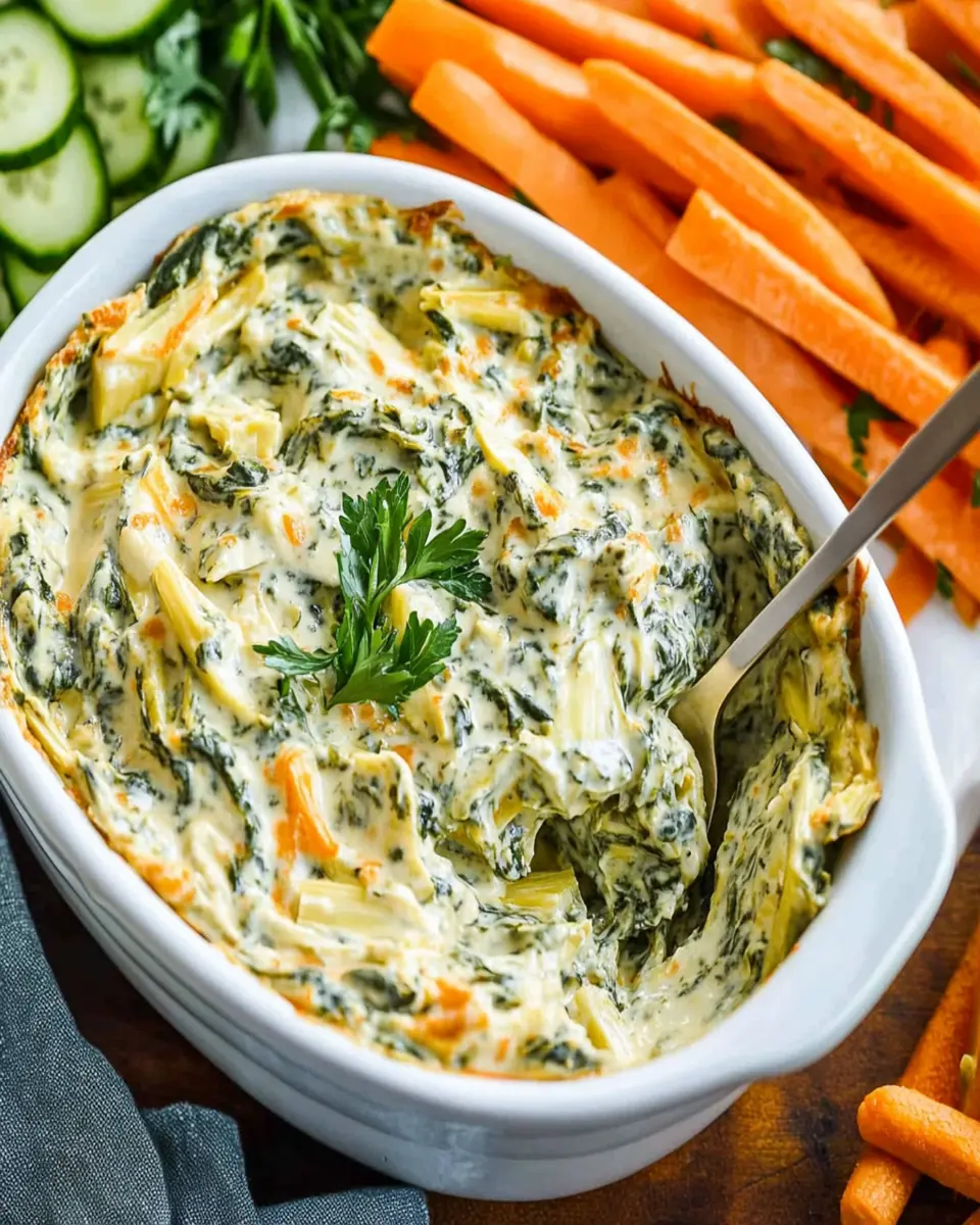 Spinach Artichoke Dip with Greek Yogurt First Image First Image