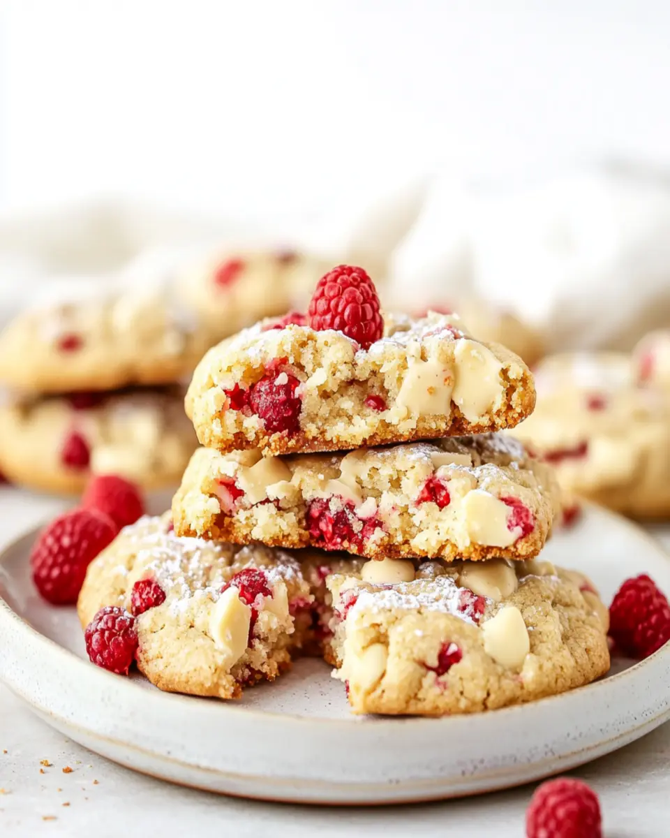 White Chocolate Raspberry Cookies First Image First Image