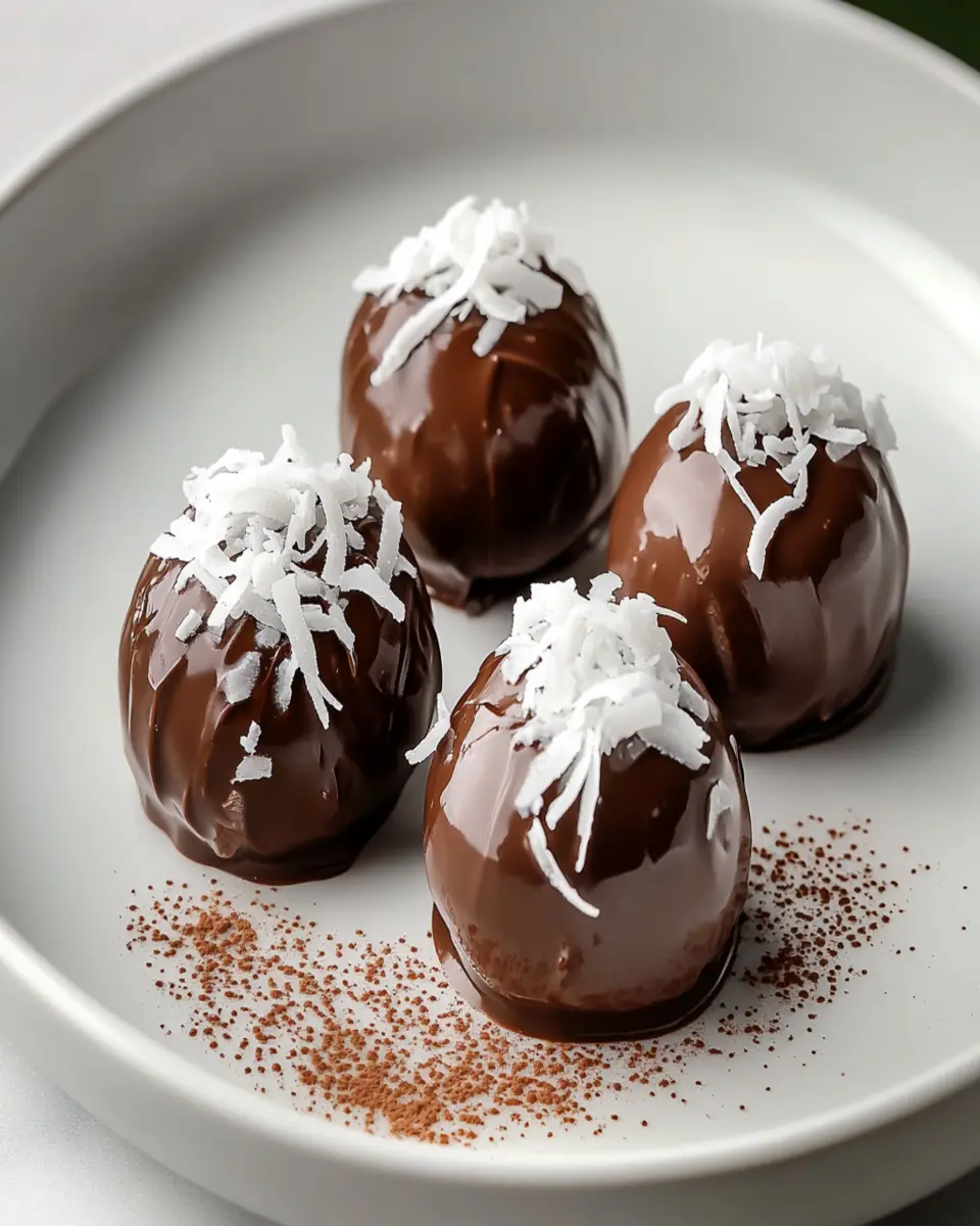 Coconut Balls with Chocolate Coating – Easy No-Bake Dessert Bites First Image First Image
