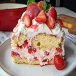 Easy Strawberry Tres Leches Poke Cake (With Strawberry Ice Cream!) First Image First Image