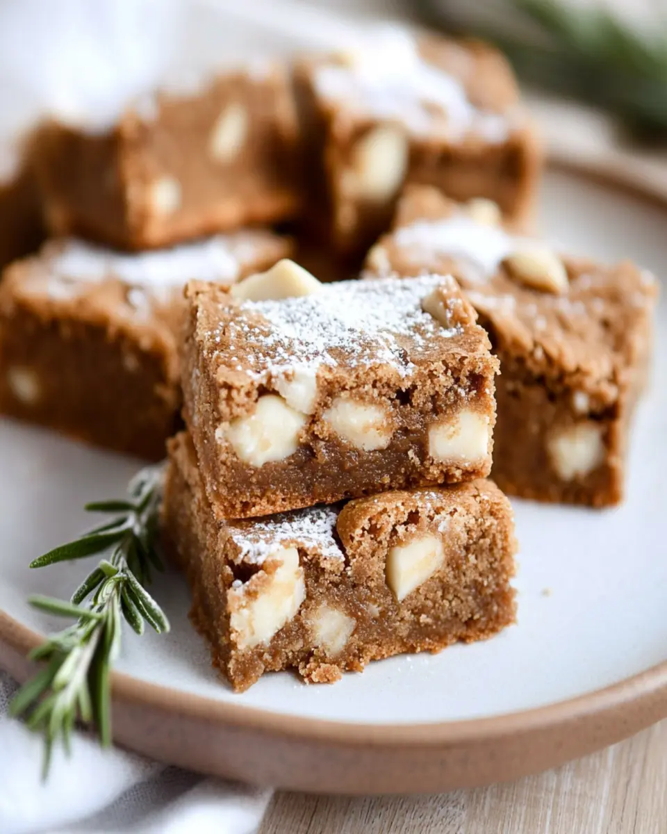 Gingerbread White Chocolate Blondies First Image First Image