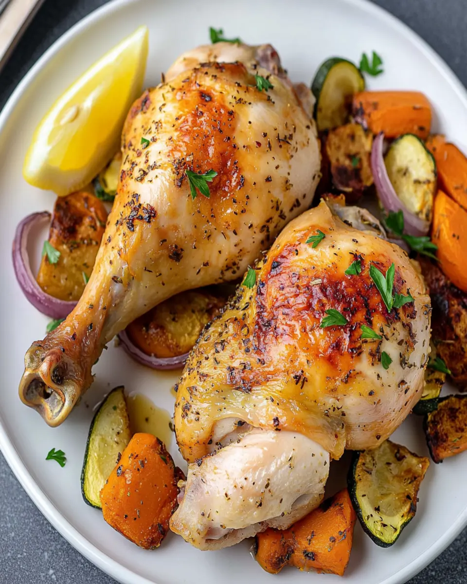 Crispy Baked Chicken Leg Quarters First Image First Image
