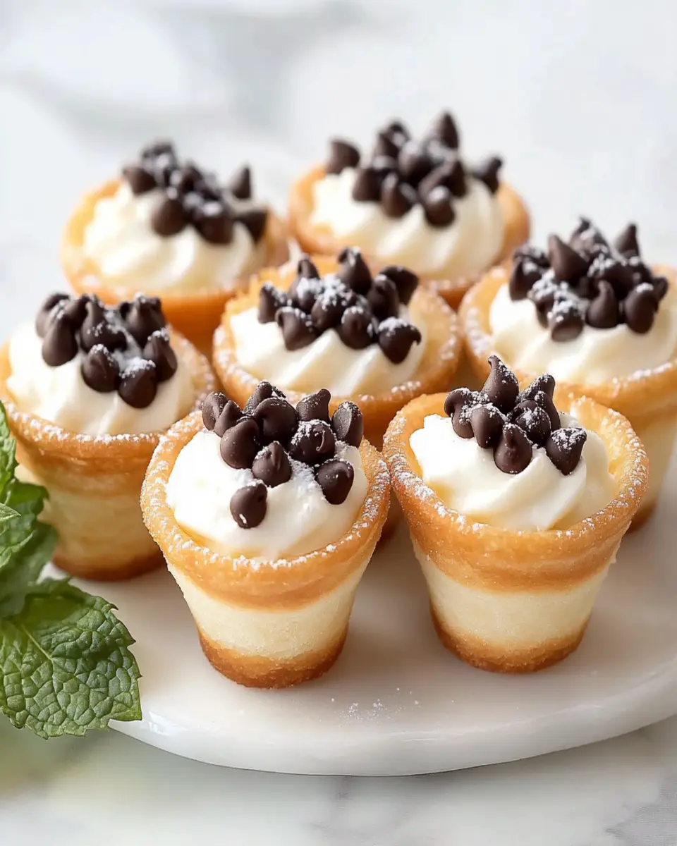 Irresistible Mini Cannoli Cups: A Sweet Delightful Treat First Image First Image