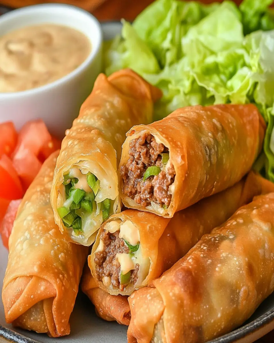 Cheeseburger Egg Rolls First Image First Image