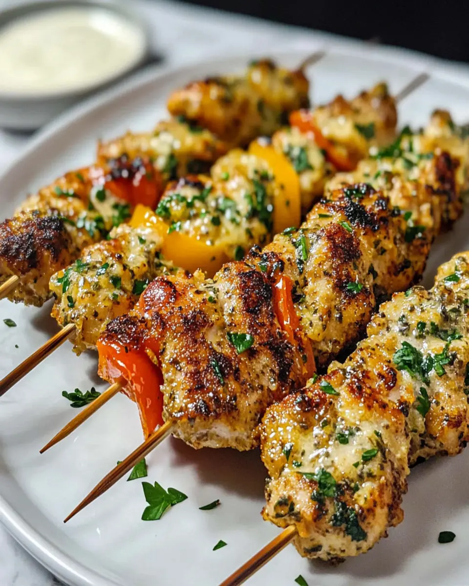 Best Garlic Parmesan Chicken Skewers First Image First Image