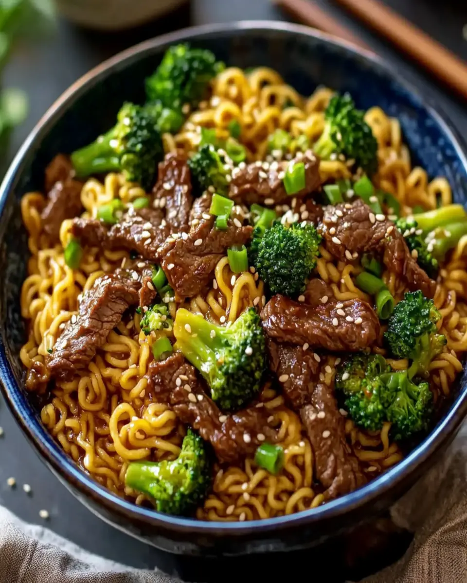 Beef and Broccoli Ramen Stir Fry First Image First Image