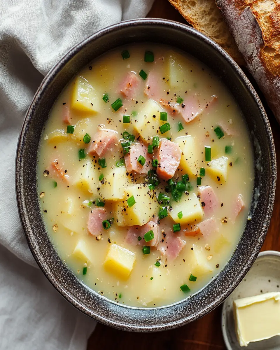 Slow Cooker Ham and Potato Soup First Image First Image