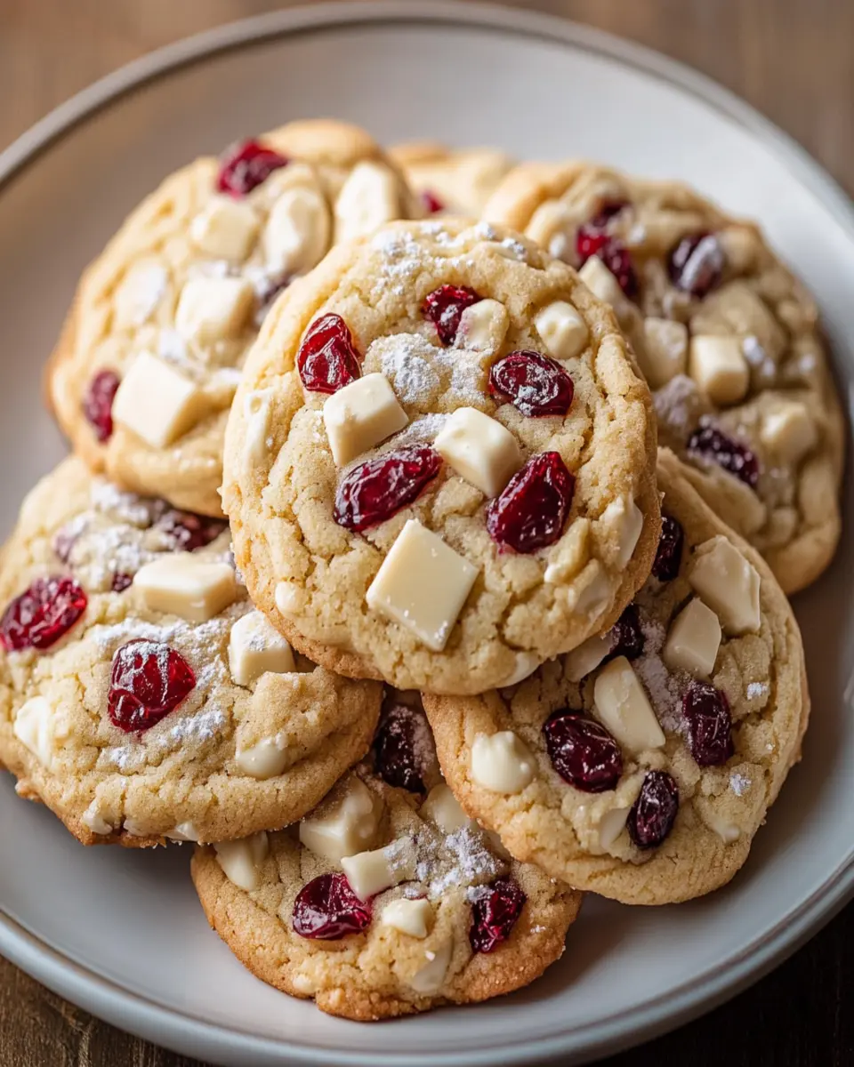 Delicious White Chocolate Cranberry Cookies Recipe to Try! First Image First Image
