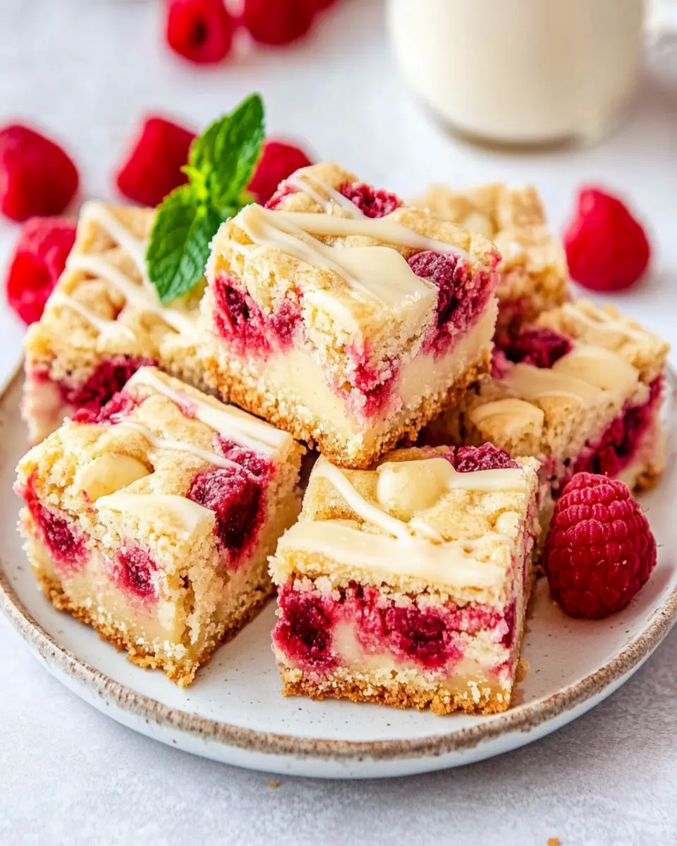 White Chocolate Raspberry Blondies First Image First Image