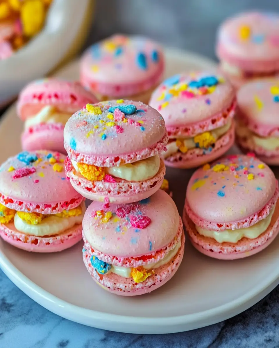 Fruity Pebbles Macarons First Image First Image