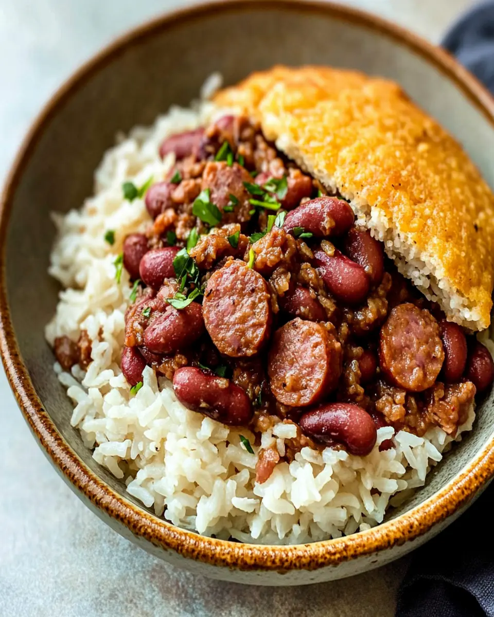 Red Beans and Rice with Smoked Sausage First Image First Image