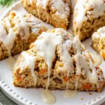 Easy Carrot Cake Scones with Cream Cheese Glaze First Image First Image