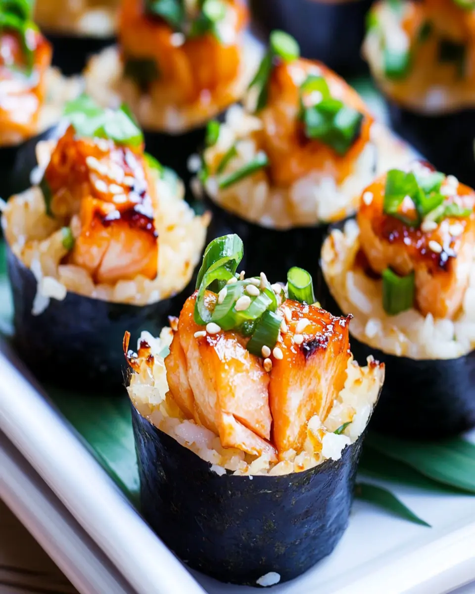 Salmon Sushi Cups or Baked Salmon Rice Muffins First Image First Image