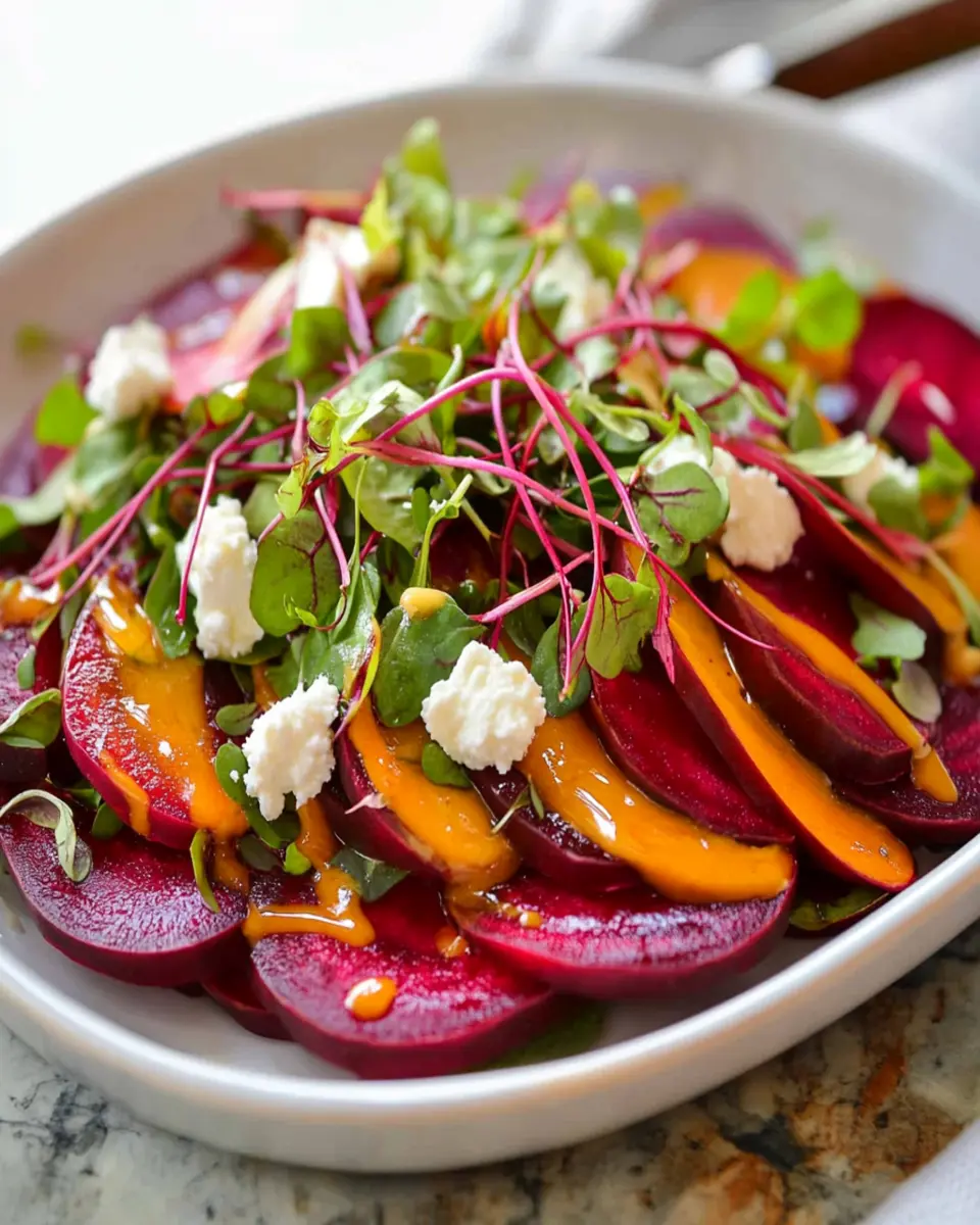 Beet Salad with Honey Mustard Vinaigrette First Image First Image