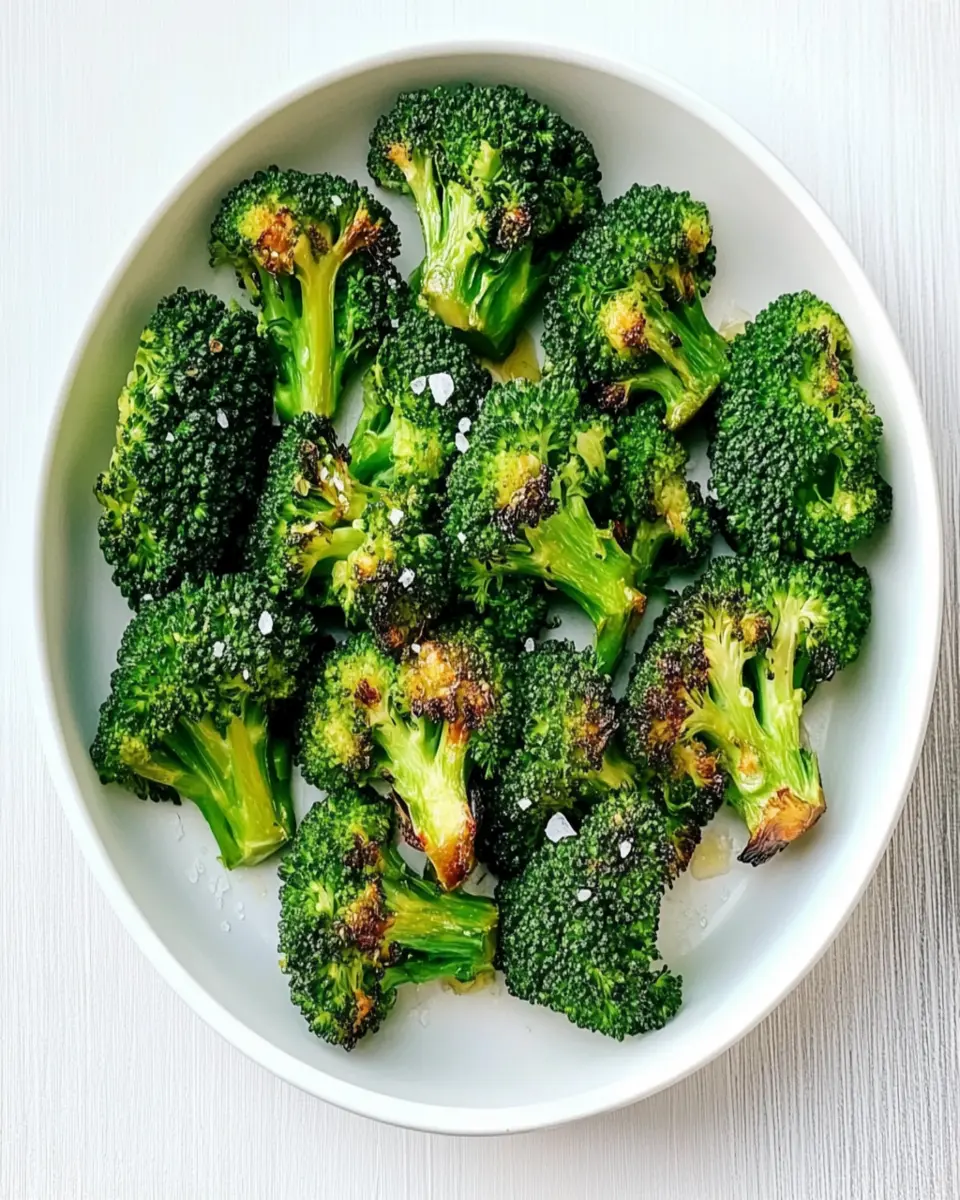 Easy Air Fryer Roasted Broccoli First Image First Image