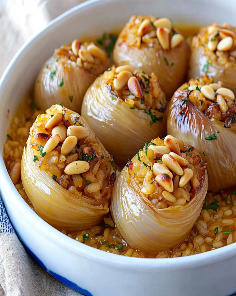 Stuffed Onions with Rice and Pine Nuts First Image First Image