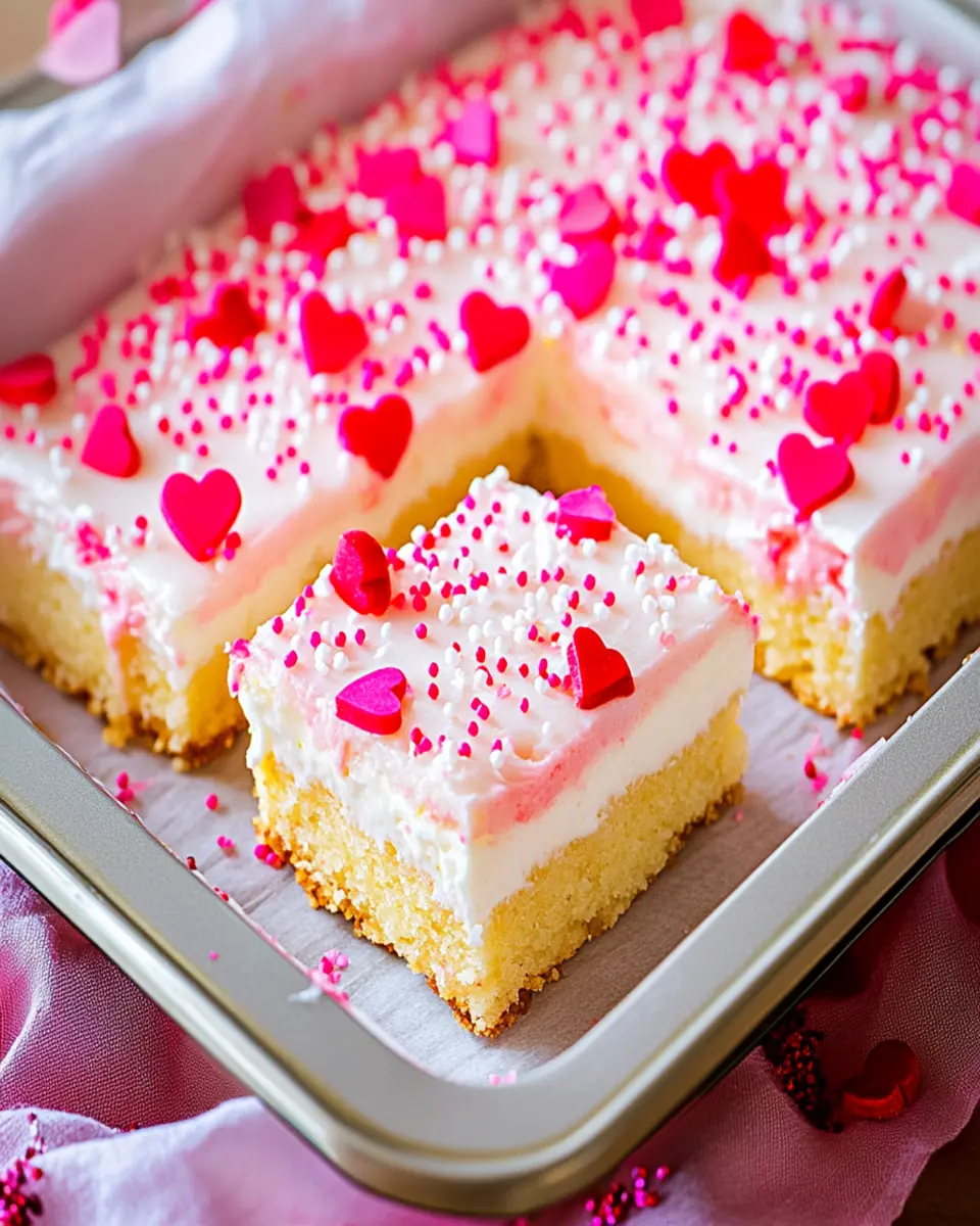 Valentine’s Day Vanilla Pudding Sugar Cookie Bars First Image First Image