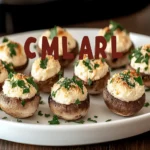 Cream Cheese Stuffed Mushrooms with Garlic and Parmesan Recipe First Image First Image