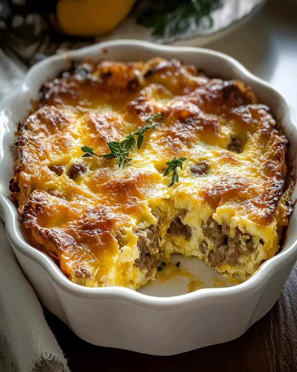 Sausage Egg and Cheese Casserole First Image First Image