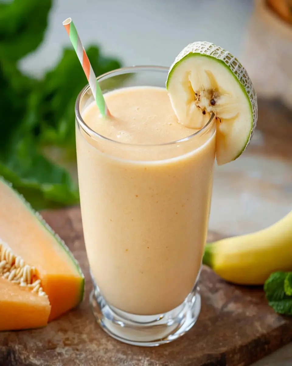 Cantaloupe Banana Smoothie Recipe First Image First Image