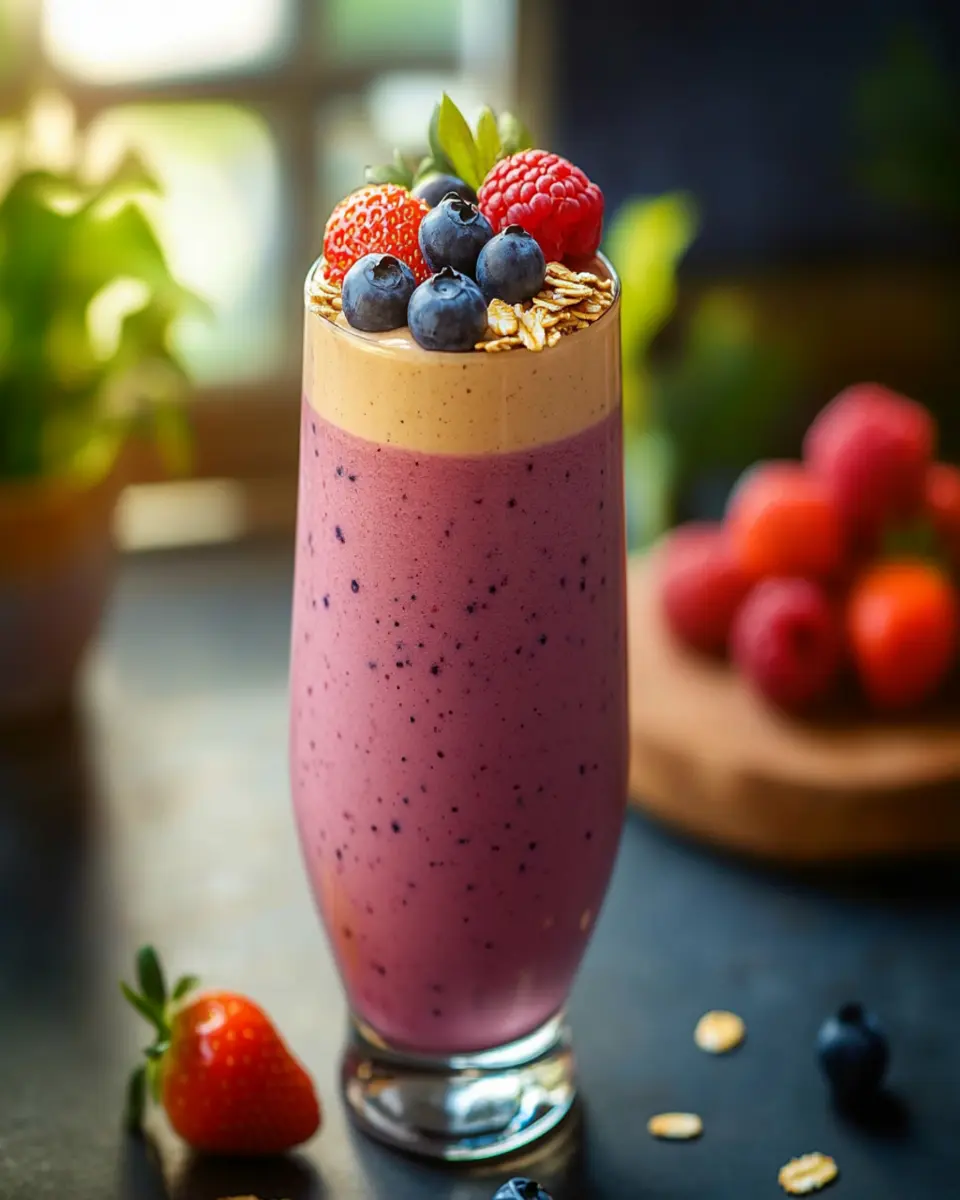 Triple Berry Oat Tropical Smoothie Recipe First Image First Image