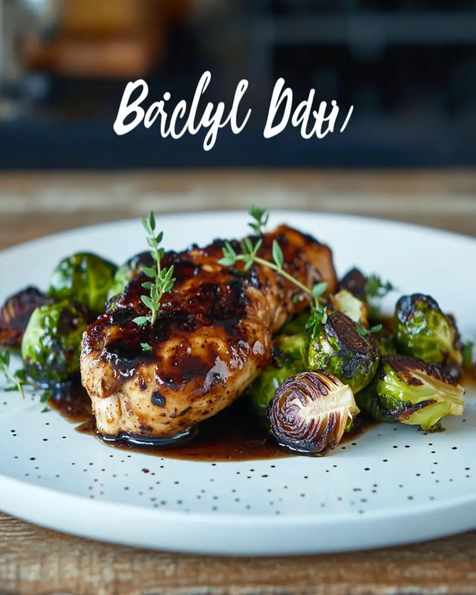 Balsamic Chicken and Brussel Sprouts: Creamy Comfort in Every Bite First Image First Image