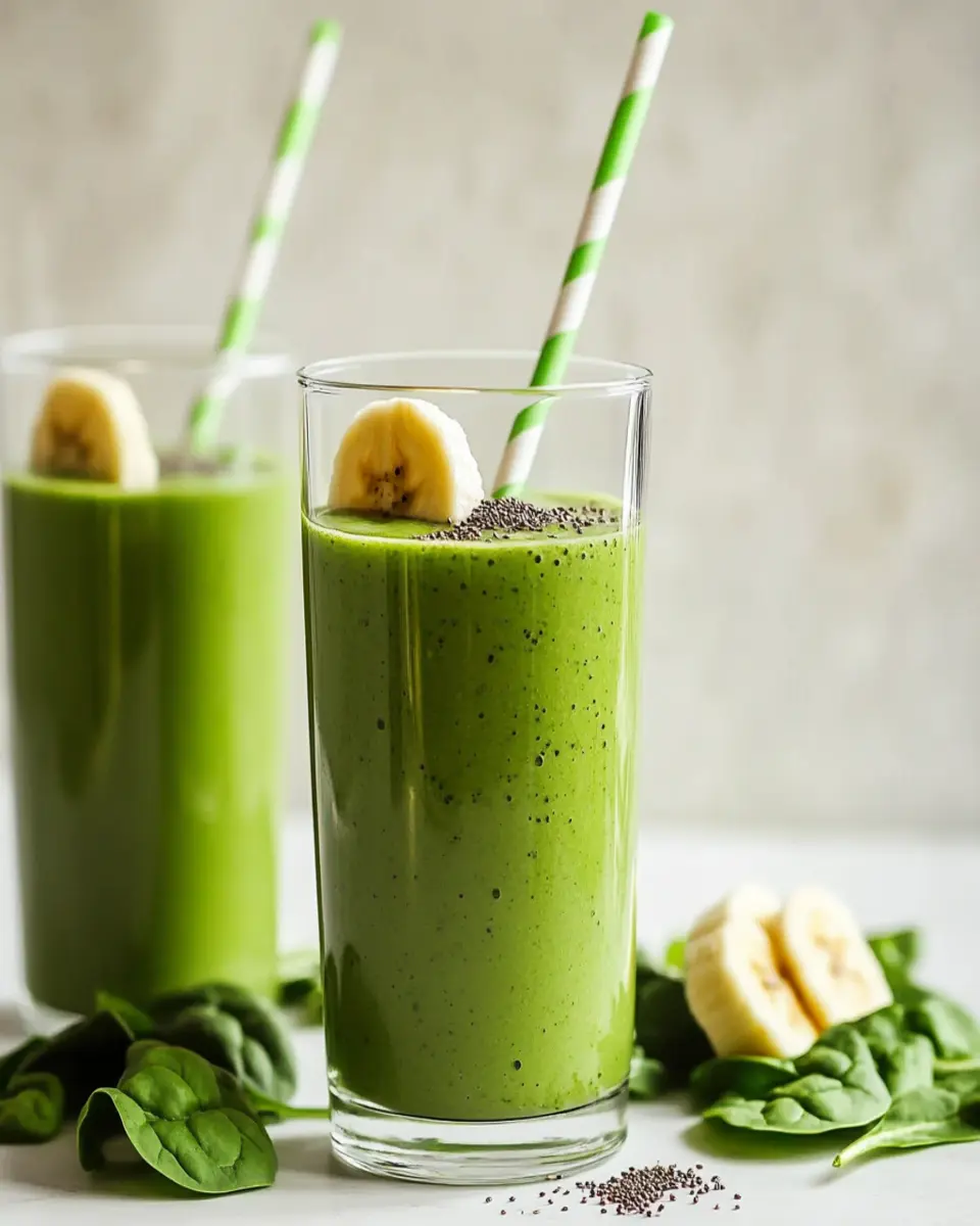Creamy Green Smoothie Recipe (Green Detox Smoothie) First Image First Image