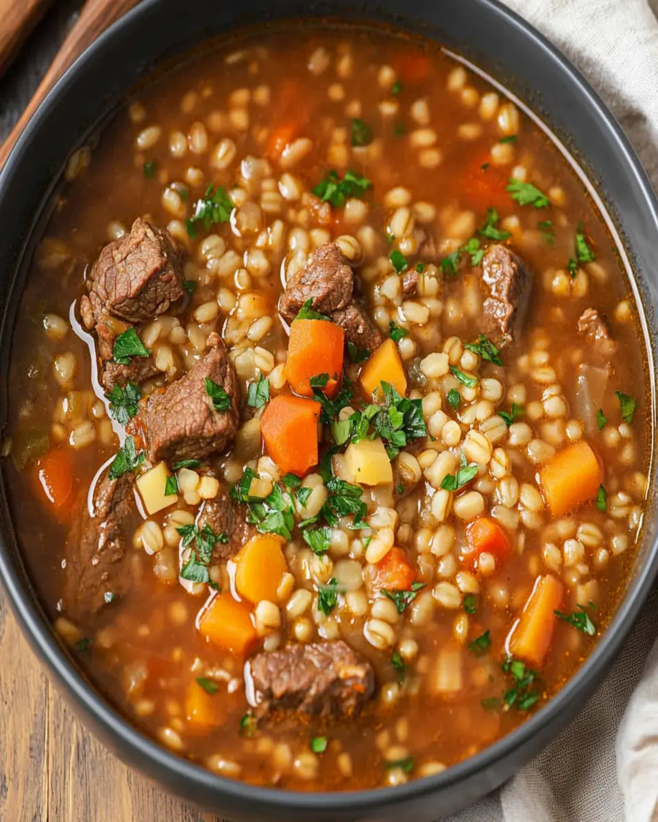 Beef and Barley Soup First Image First Image