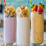 Cereal Milk Breakfast Smoothie (3 Ways!) First Image First Image