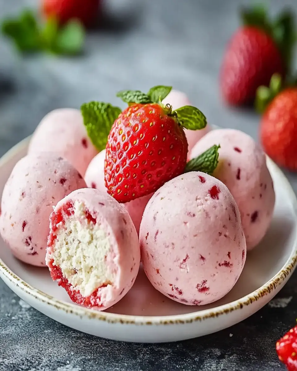 Delicious Strawberry Cheesecake Protein Balls: An Incredible 5-Ingredient Recipe First Image First Image