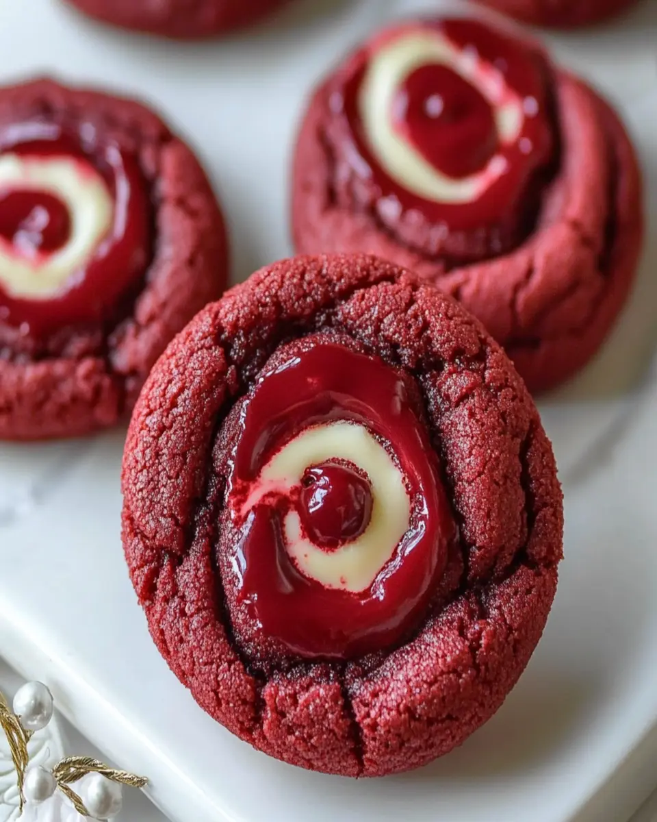 Red Velvet Cream Cheese Swirl Cookies First Image First Image
