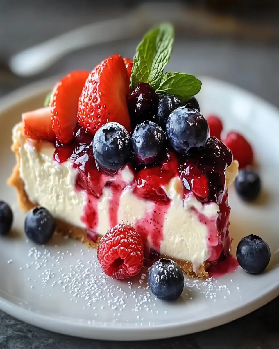 Velvety Vanilla Berry Cheesecake – Creamy & Elegant Dessert First Image First Image