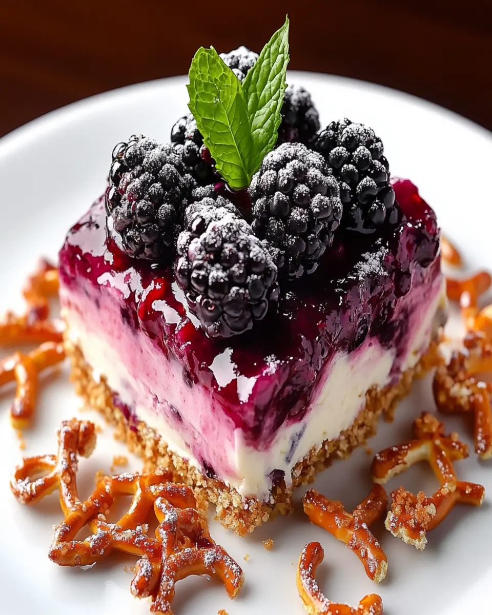 Salted Bliss Blackberry Pretzel Fusion – Sweet & Salty Dessert First Image First Image