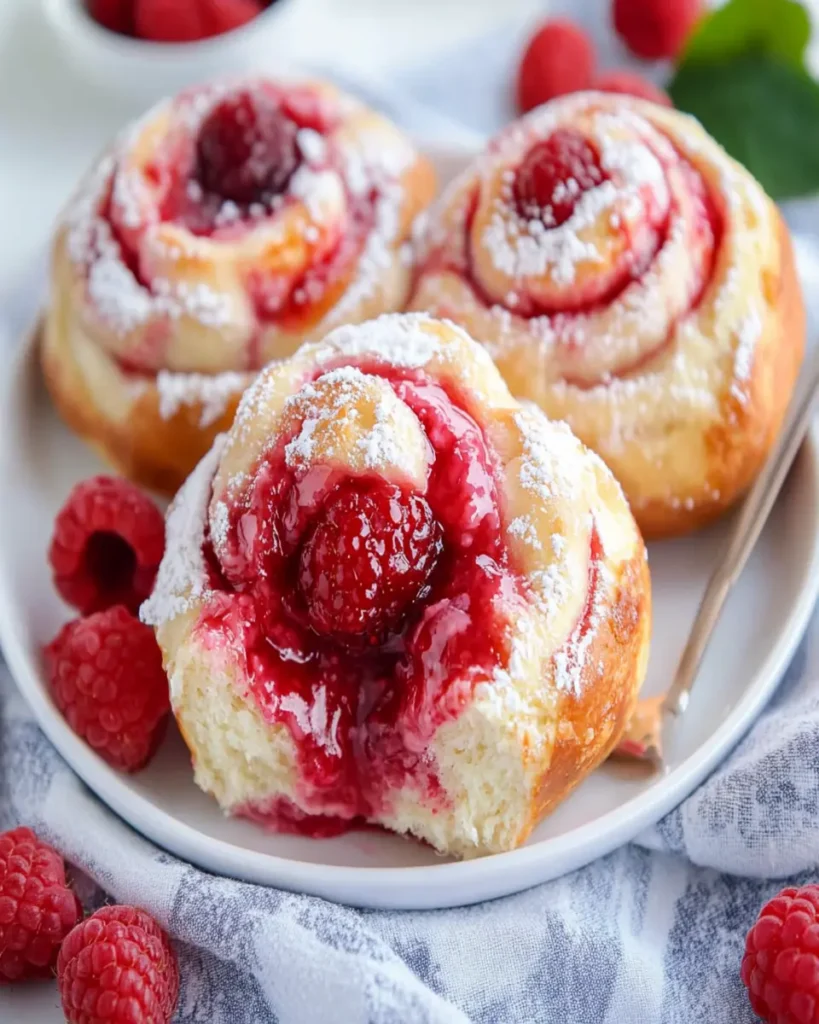 Raspberry Sweet Rolls First Image First Image