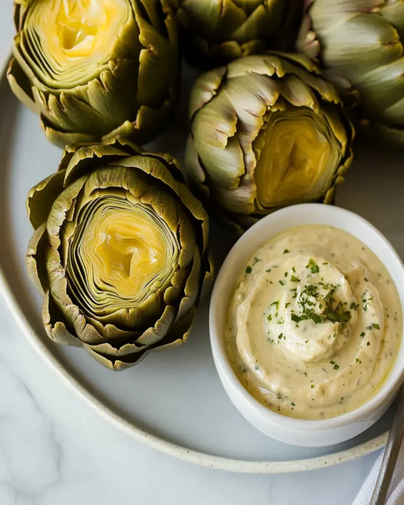 Instant Pot Artichokes with Creamy Dip First Image First Image