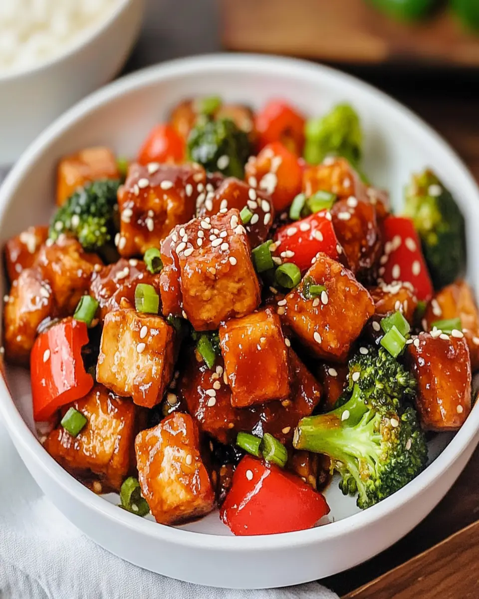 General Tso’s Tofu Sheet Pan Dinner First Image First Image