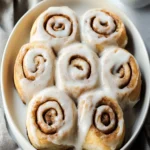 High Altitude Homemade Cinnamon Rolls with Vanilla Icing First Image First Image