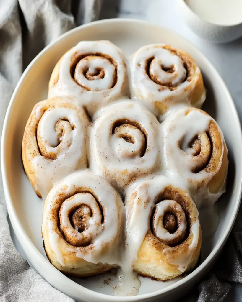 High Altitude Homemade Cinnamon Rolls with Vanilla Icing First Image First Image