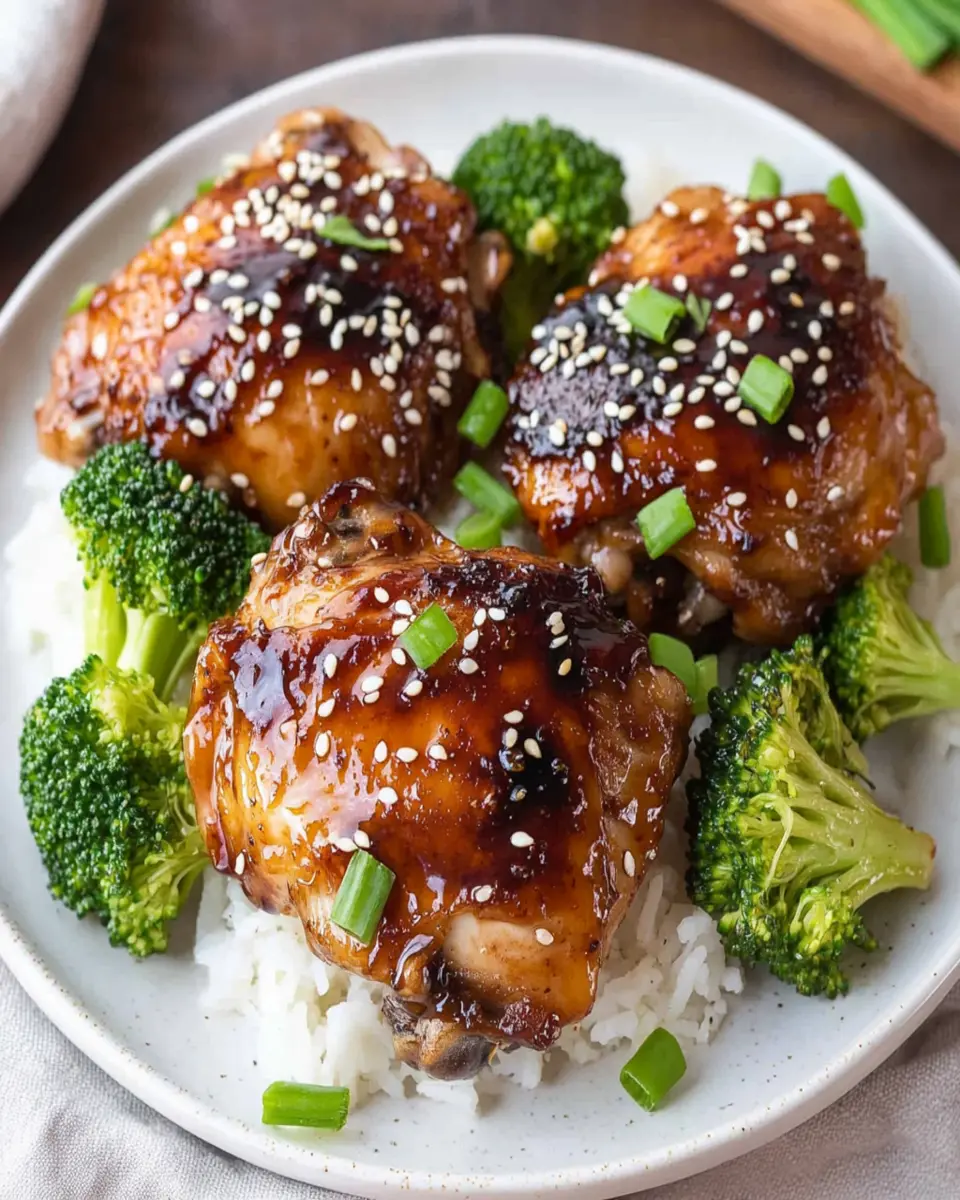 Oven Baked Teriyaki Chicken Thighs First Image First Image